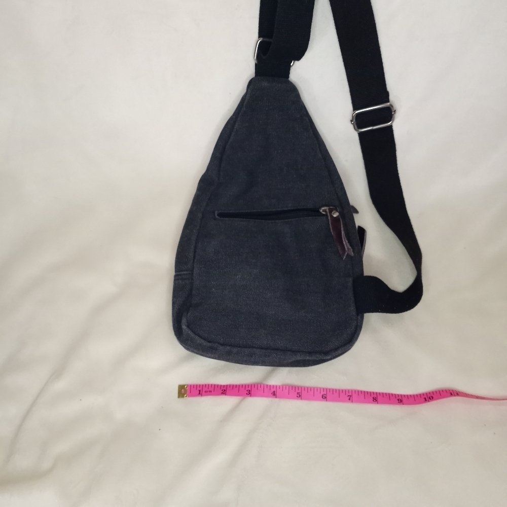 Berchirly Vintage 90s Y2K Canvas Utility Multipocketed Crossbody Bag - Picture 5 of 6